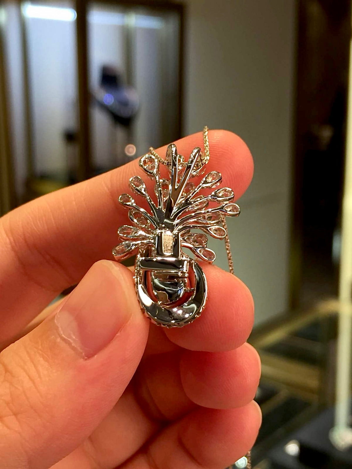 High-Ice Imperial Green Jadeite Peacock Convertible Ring & Pendant in 18K Gold & Diamonds